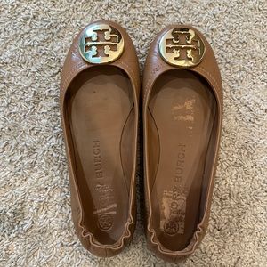 Tory Burch Minnie Travel Ballet Tan
